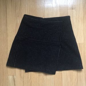 Black and white striped skirt